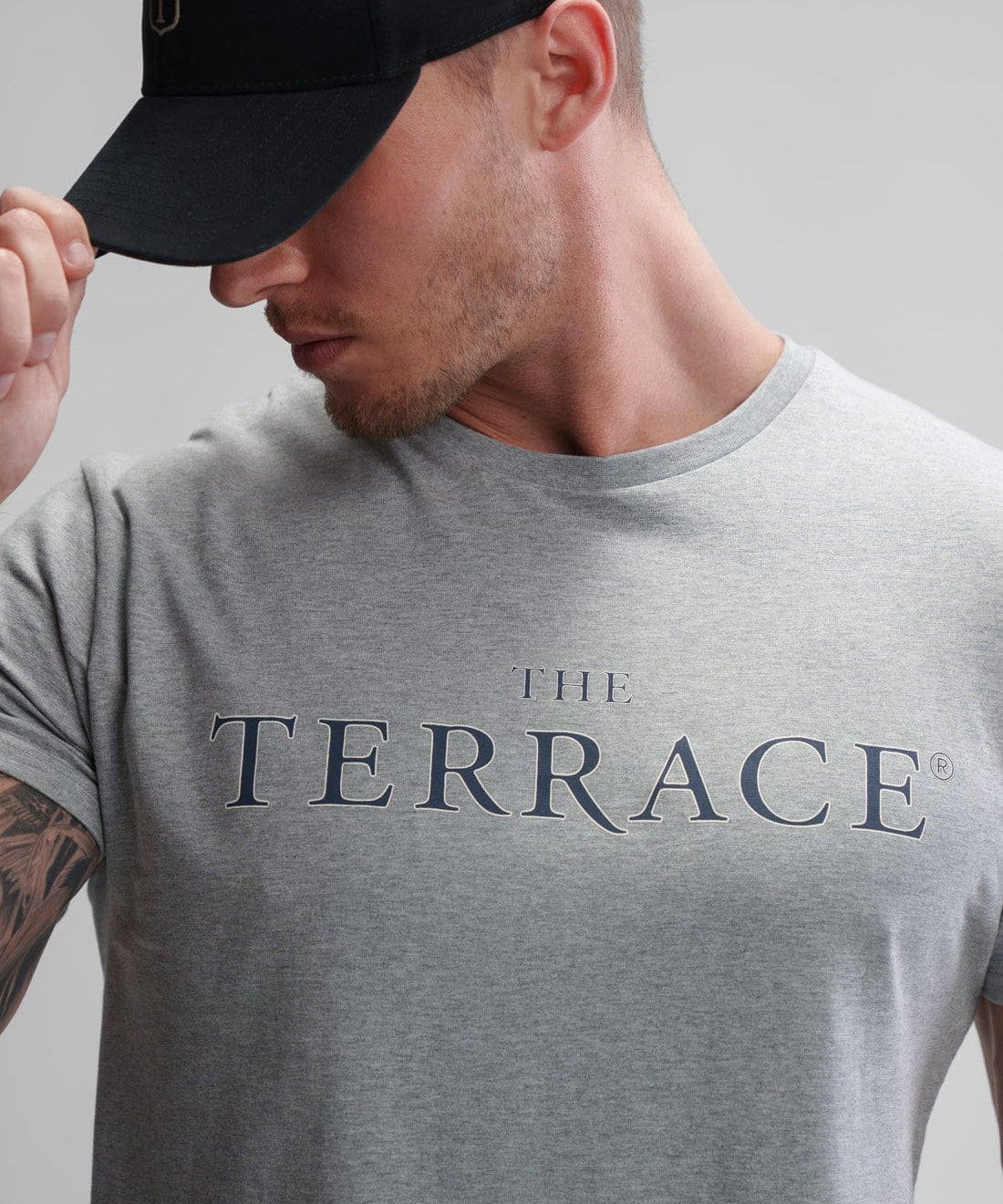 Originale Fervor T-shirt Grey Melange Model Front