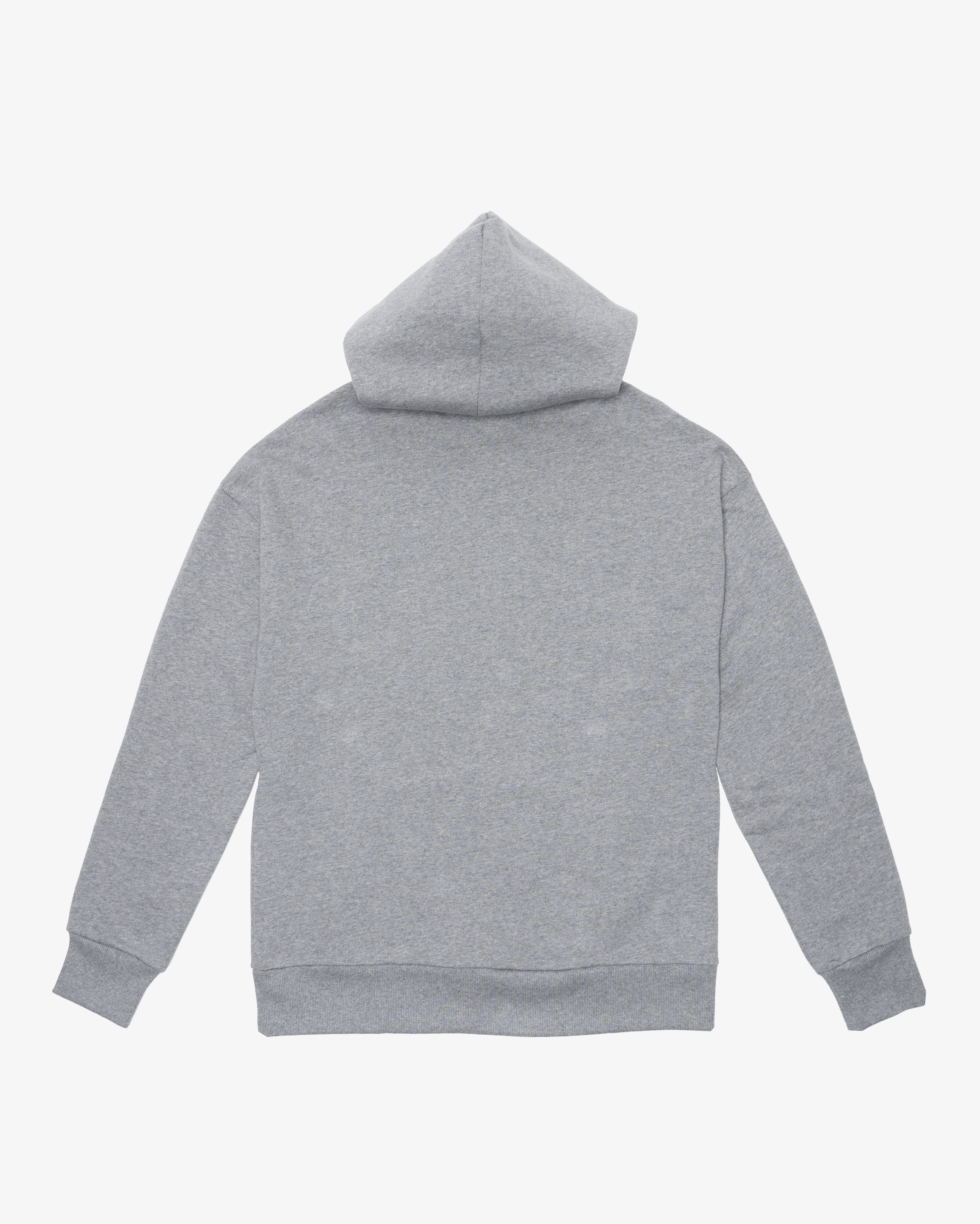 Rixa Sweat Hoodie Grey Melange Flat Lay Back