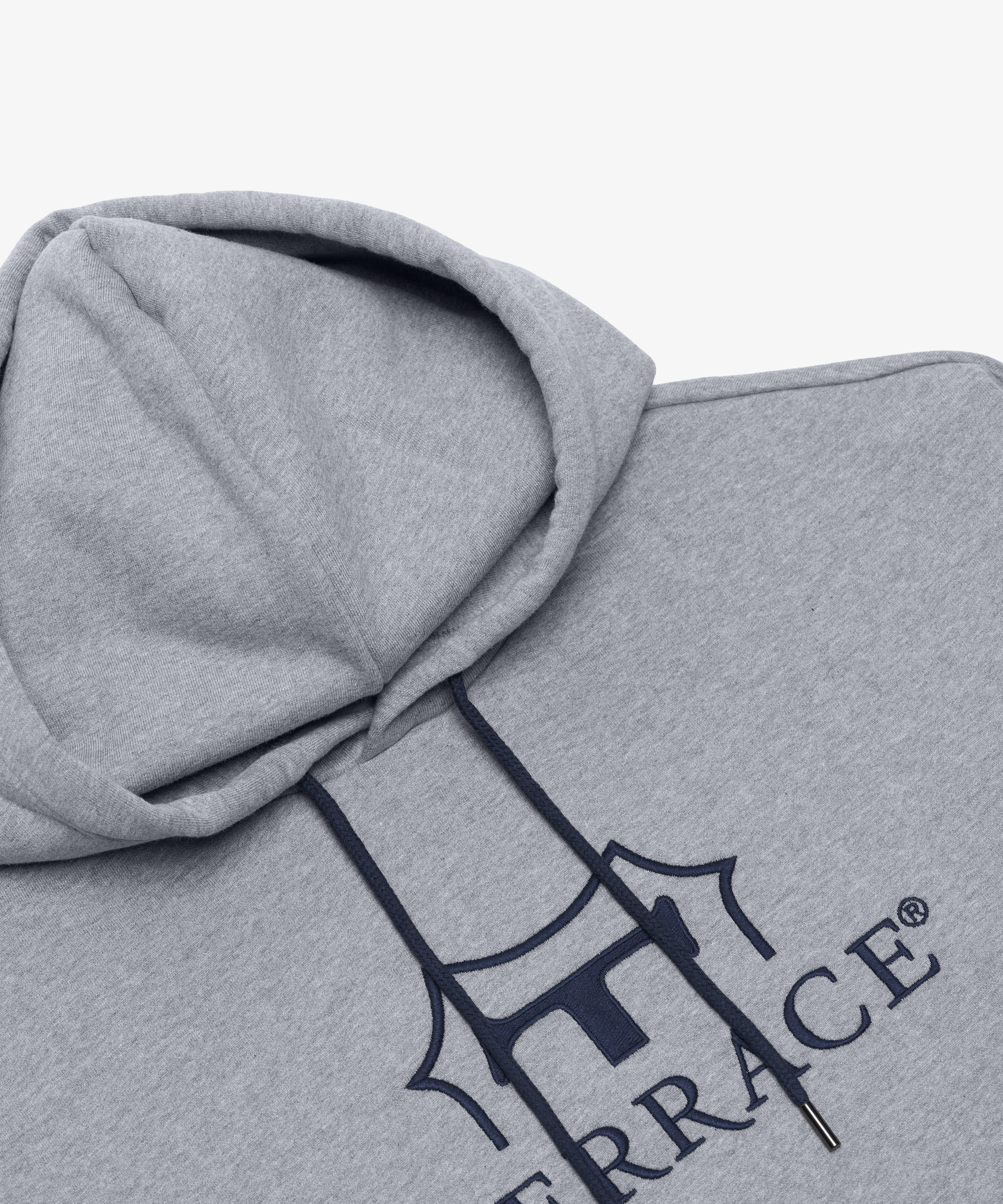 Rixa Sweat Hoodie Grey Melange Flat Lay Above