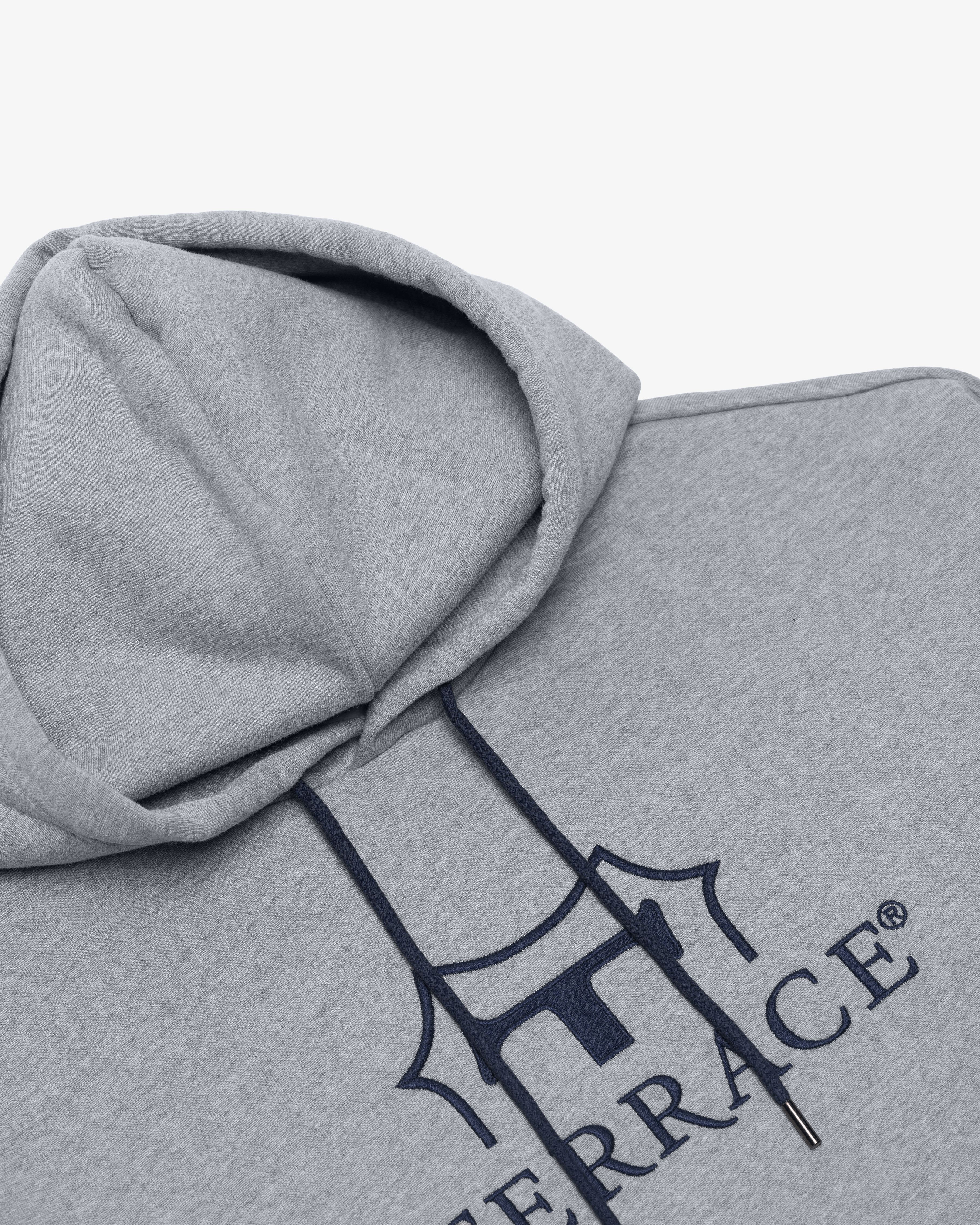 Rixa Sweat Hoodie Grey Melange Flat Lay Above