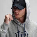 Rixa Sweat Hoodie Grey Melange Model Front