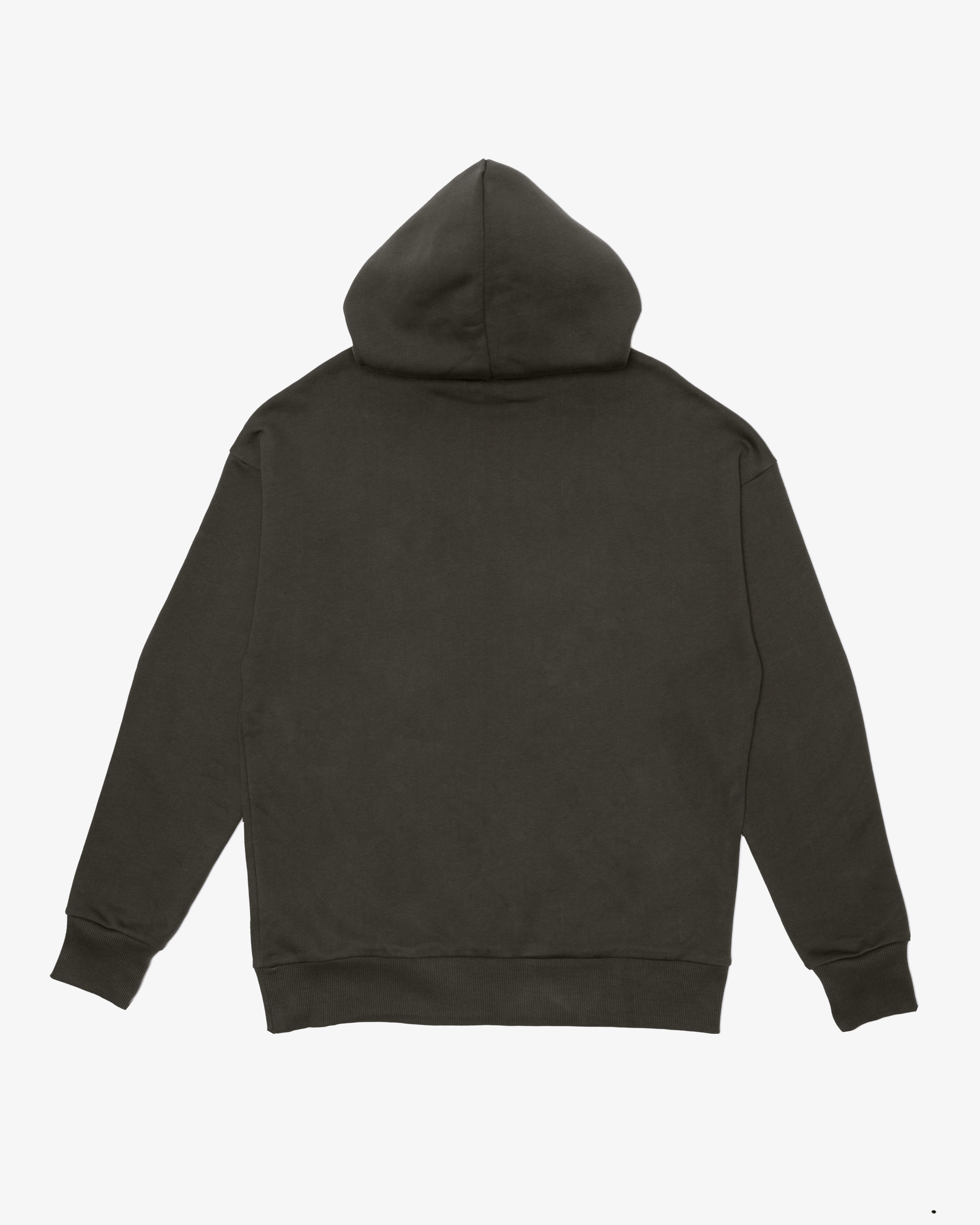 Rixa Sweat Hoodie Army Green Flat Lay Back